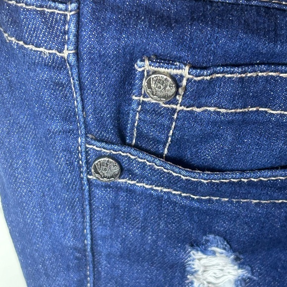 Ed Hardy tiger embroidered distressed jeans - Picture 8 of 10